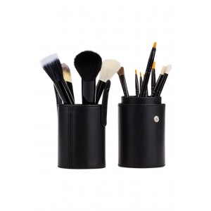 12pc Make Up Brush Set in Holder Black